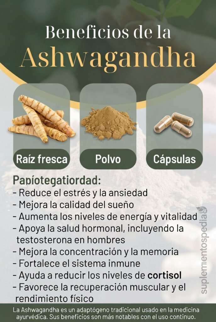 Para qué sirve la Ashwagandha: Beneficios, Dosis y Efectos Secundarios