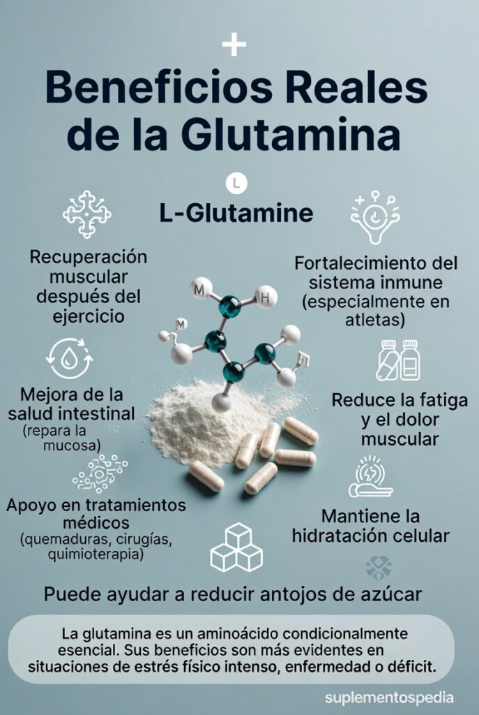Para qué sirve la Glutamina: Músculo, Intestino e Inmunidad