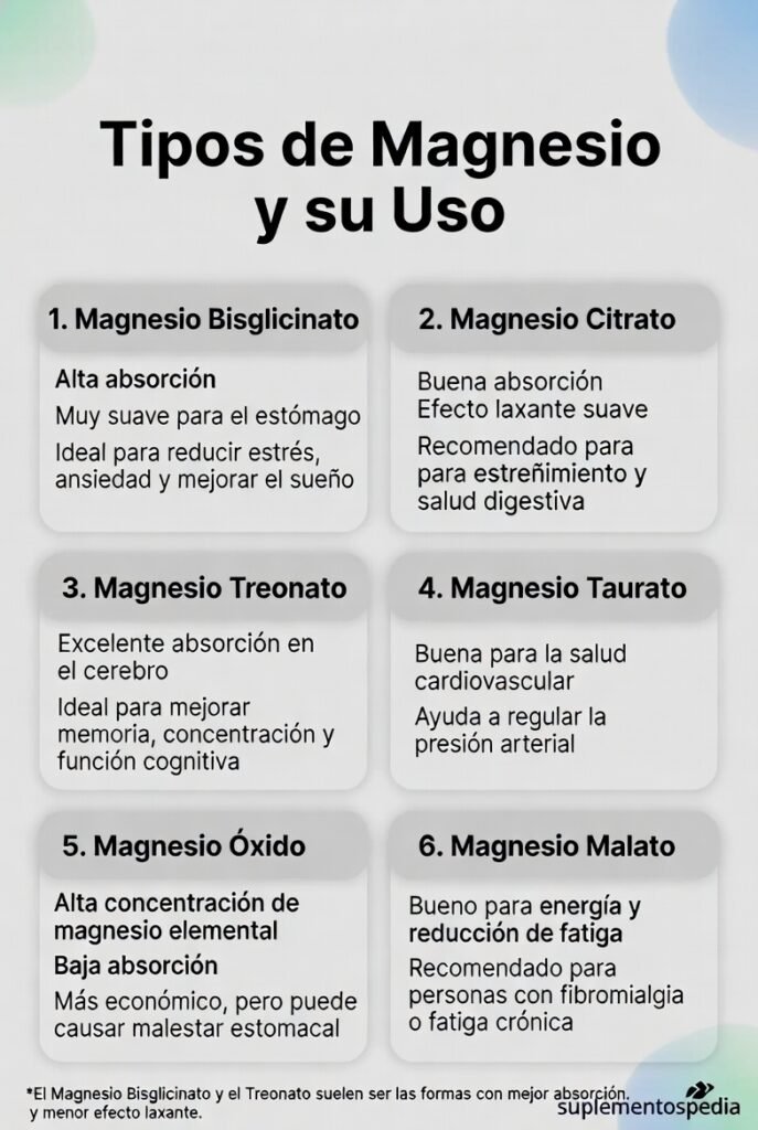 Para qué sirve el Magnesio: Guía Completa de Formas, Dosis y Beneficios Para qué sirve el Magnesio: Guía Completa de Formas, Dosis y Beneficios