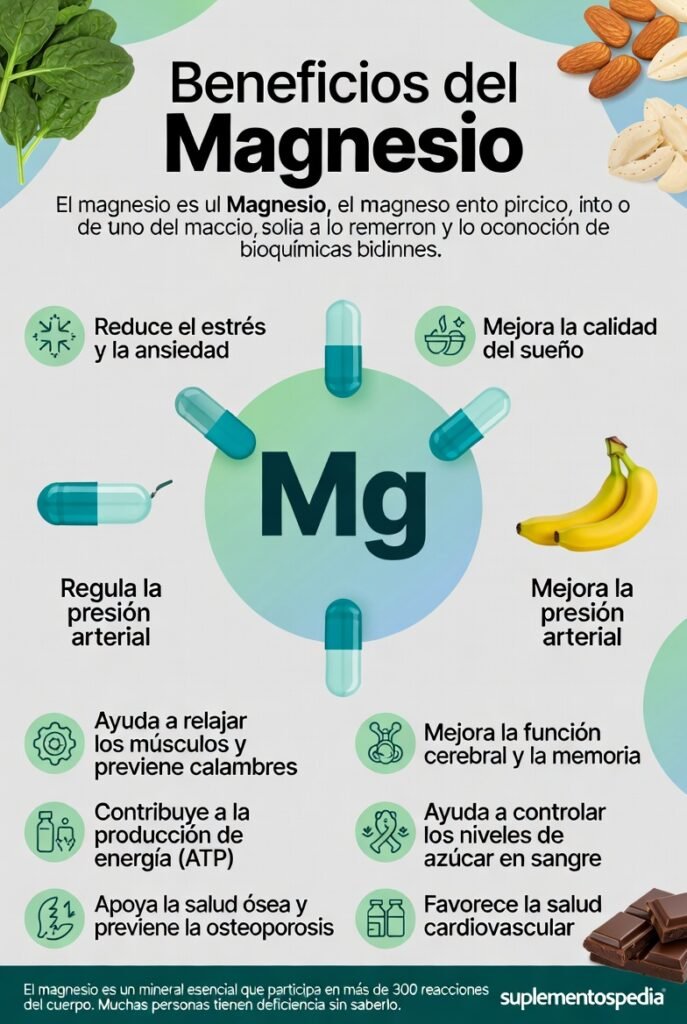 Para qué sirve el Magnesio: Guía Completa de Formas, Dosis y Beneficios Para qué sirve el Magnesio: Guía Completa de Formas, Dosis y Beneficios