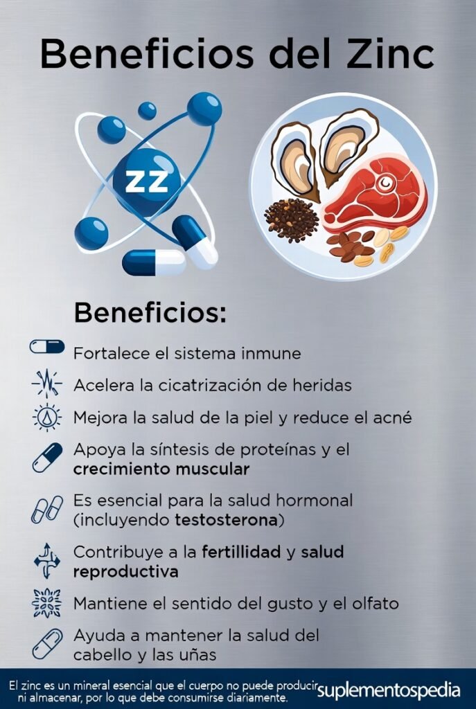 Para qué sirve el Zinc: Beneficios, Deficiencia y Dosis Correcta Para qué sirve el Zinc: Beneficios, Deficiencia y Dosis Correcta